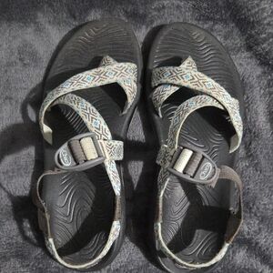 Chaco Brown and Blue Patterned Sandals Size 10